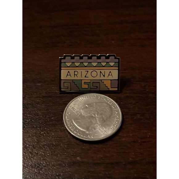 Arizona State Southwestern Design Art Lapel Hat Pin - Picture 2 of 4